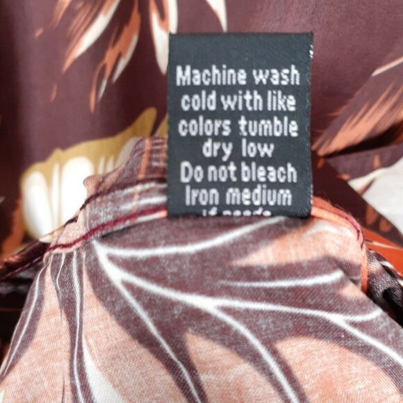 Veno Mens Button Down Shirt XL Tropical Leaves 340 - Picture 5 of 5